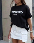 Helvano | Damen T-Shirt mit Prosecco-Print
