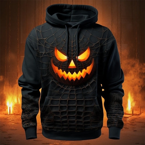 Helvano | Halloween Hoodie mit Grafik-Print für Herren