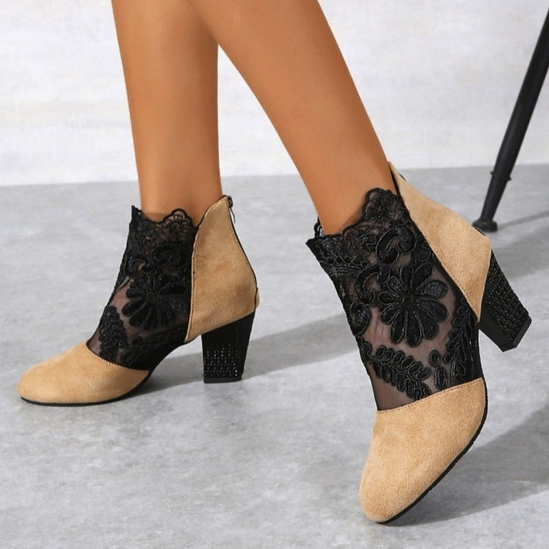 Helvano | Damen-Stiefeletten mit Absatz und Spitze