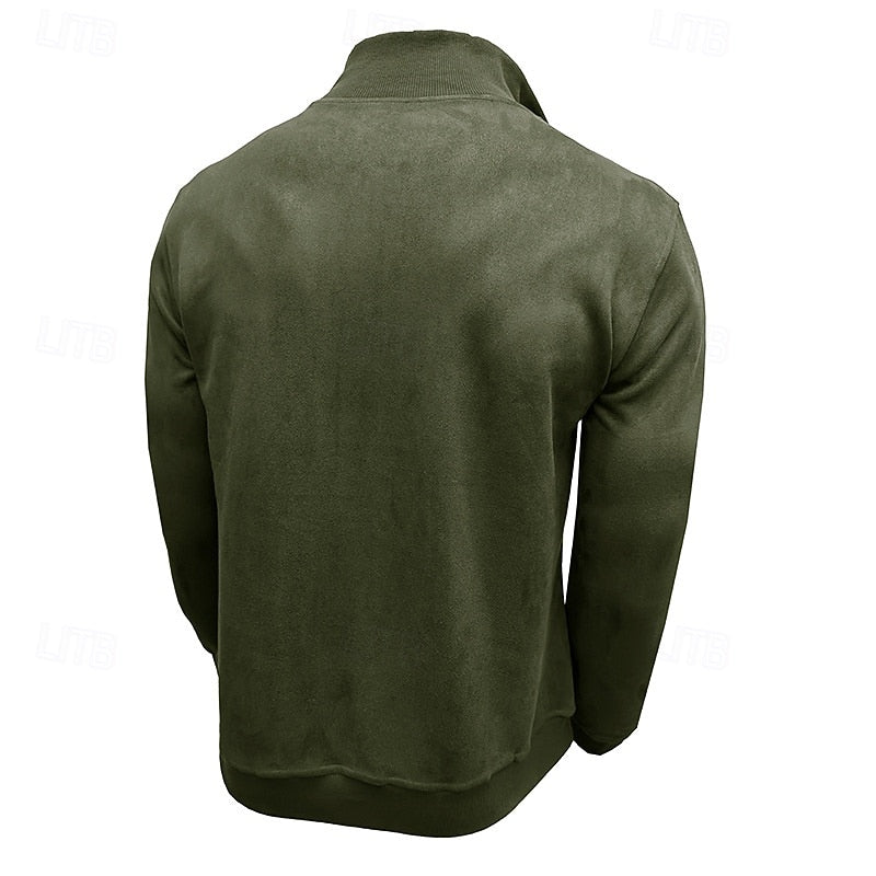 Helvano | Troyer-Sweatshirt mit Stehkragen für Herren