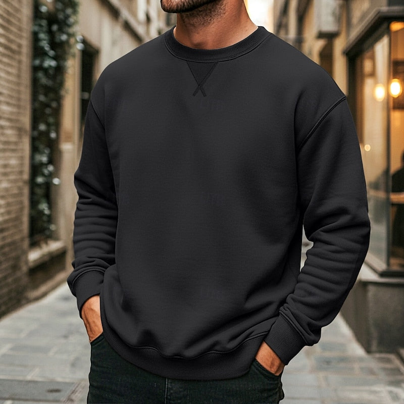 Helvano | Klassisches Rundhals-Sweatshirt für Herren