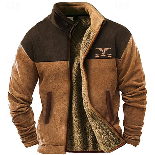 Helvano | Zweifarbige Fleecejacke für Herren