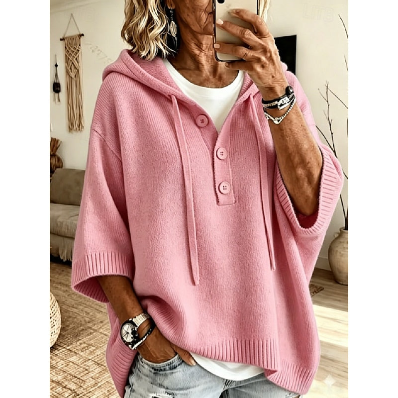 Helvano | Lockerer Strickpullover mit Kapuze für Herren