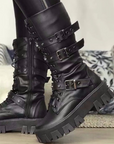 Helvano | Stiefel mit Reissverschluss und Schnallen für Damen
