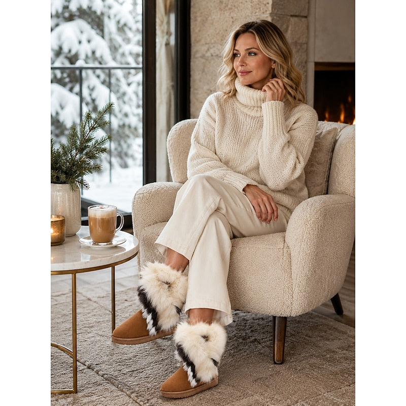 Helvano | Damen-Winterstiefel mit Plüschbesatz