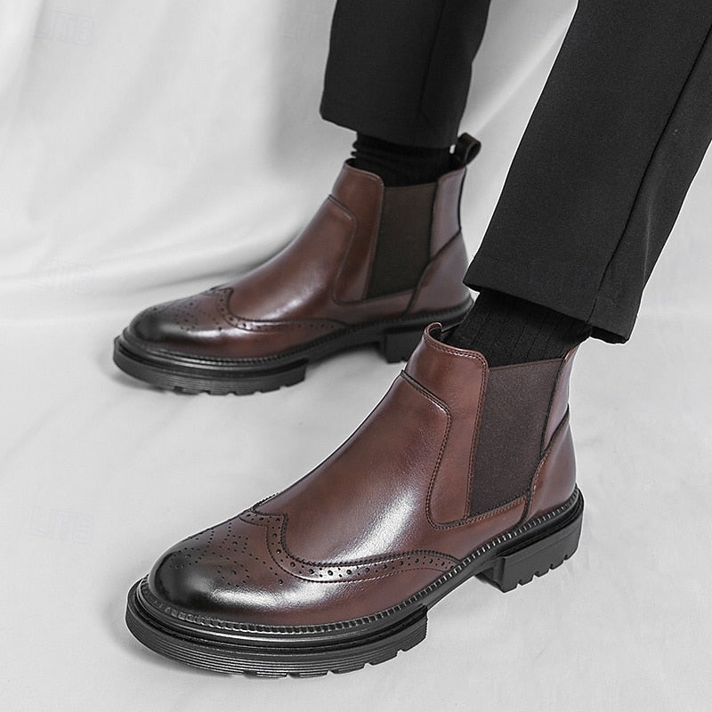 Helvano | Chelsea Boots mit Flügelkappe für Herren