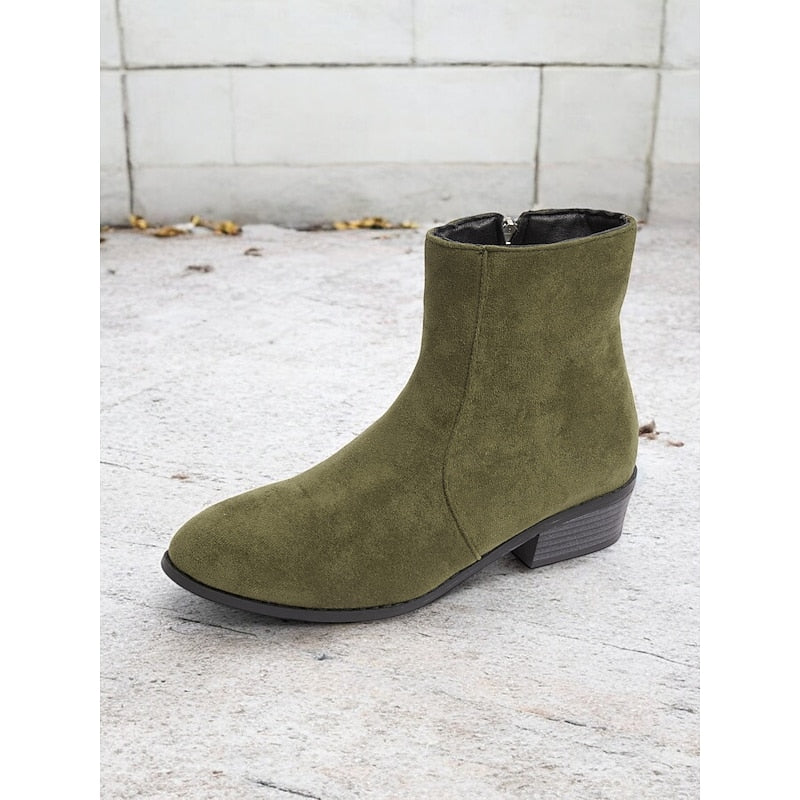 Helvano | Damen Stiefeletten mit Blockabsatz und Seitenreissverschluss