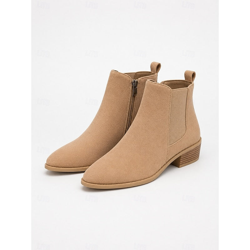 Helvano | Spitze Damen-Stiefeletten mit Blockabsatz