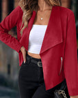 Helvano | Drapierte offene Jacke für Damen