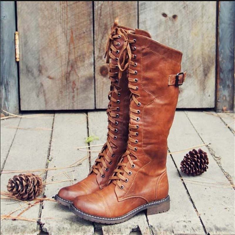 Helvano | Hohe Schnürstiefel im Reiterstil für Damen