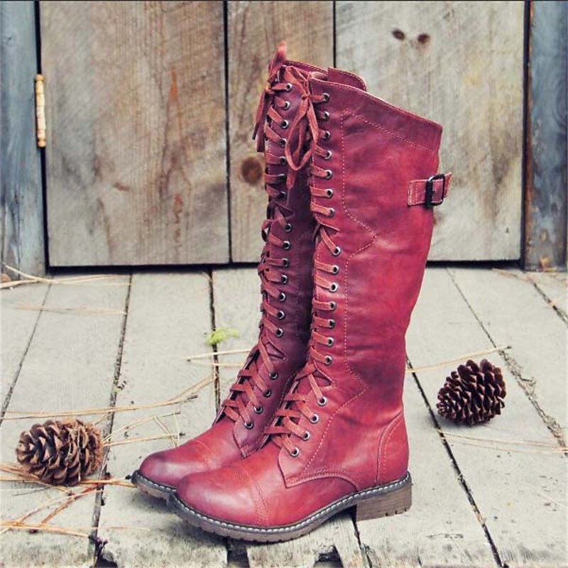 Helvano | Hohe Schnürstiefel im Reiterstil für Damen