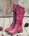 Helvano | Hohe Schnürstiefel im Reiterstil für Damen