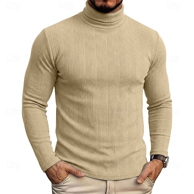 Helvano | Strukturierter Rollkragenpullover für Herren