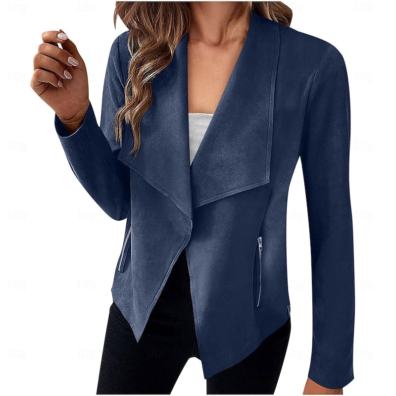 Helvano | Drapierte offene Jacke für Damen