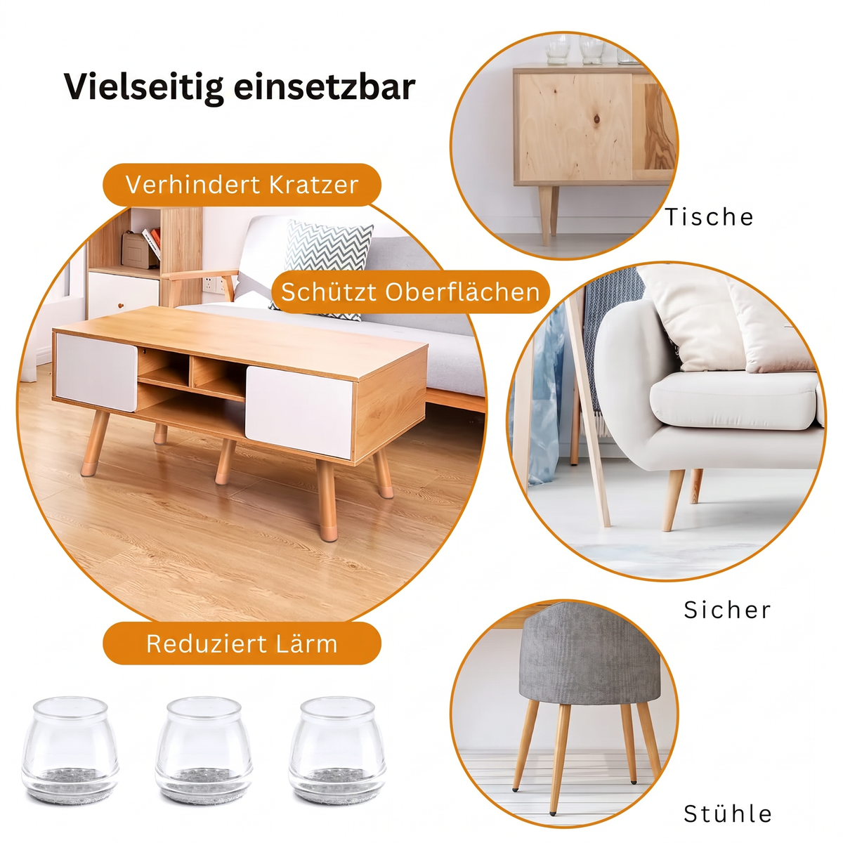 Vielseitig einsetzbar – Tische, Stühle, Sofas