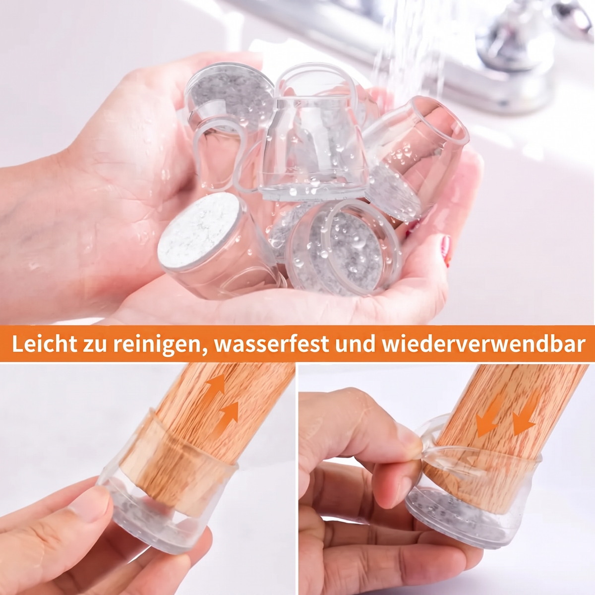 Leicht zu reinigen, wasserfest und wiederverwendbar