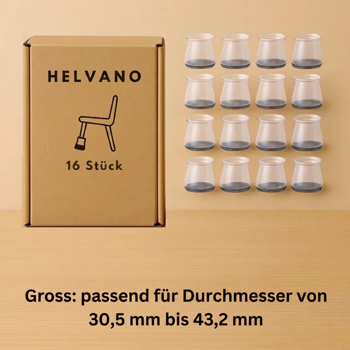 Helvano 16 Stück – Gross: passend für 30,5 mm bis 43,2 mm