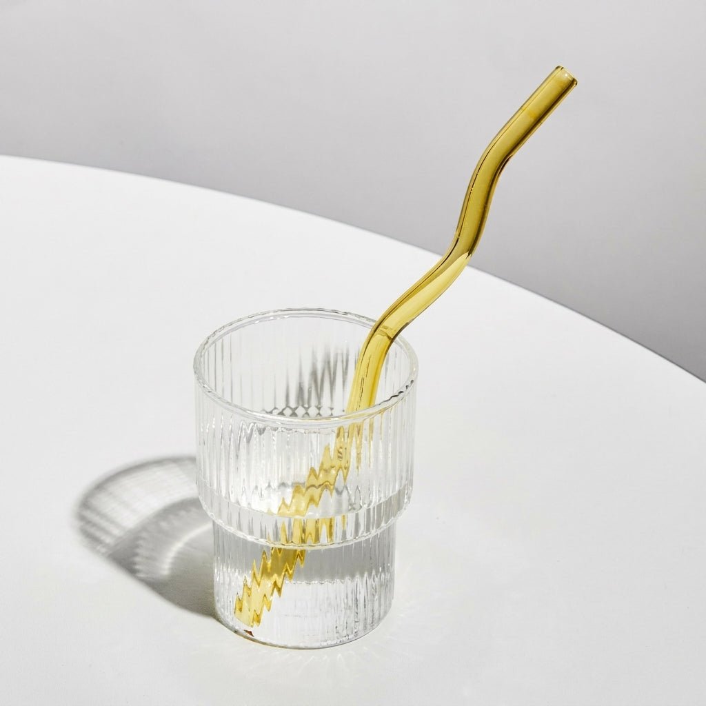 Helvano | Gedrehter Glas-Trinkhalm, wiederverwendbar