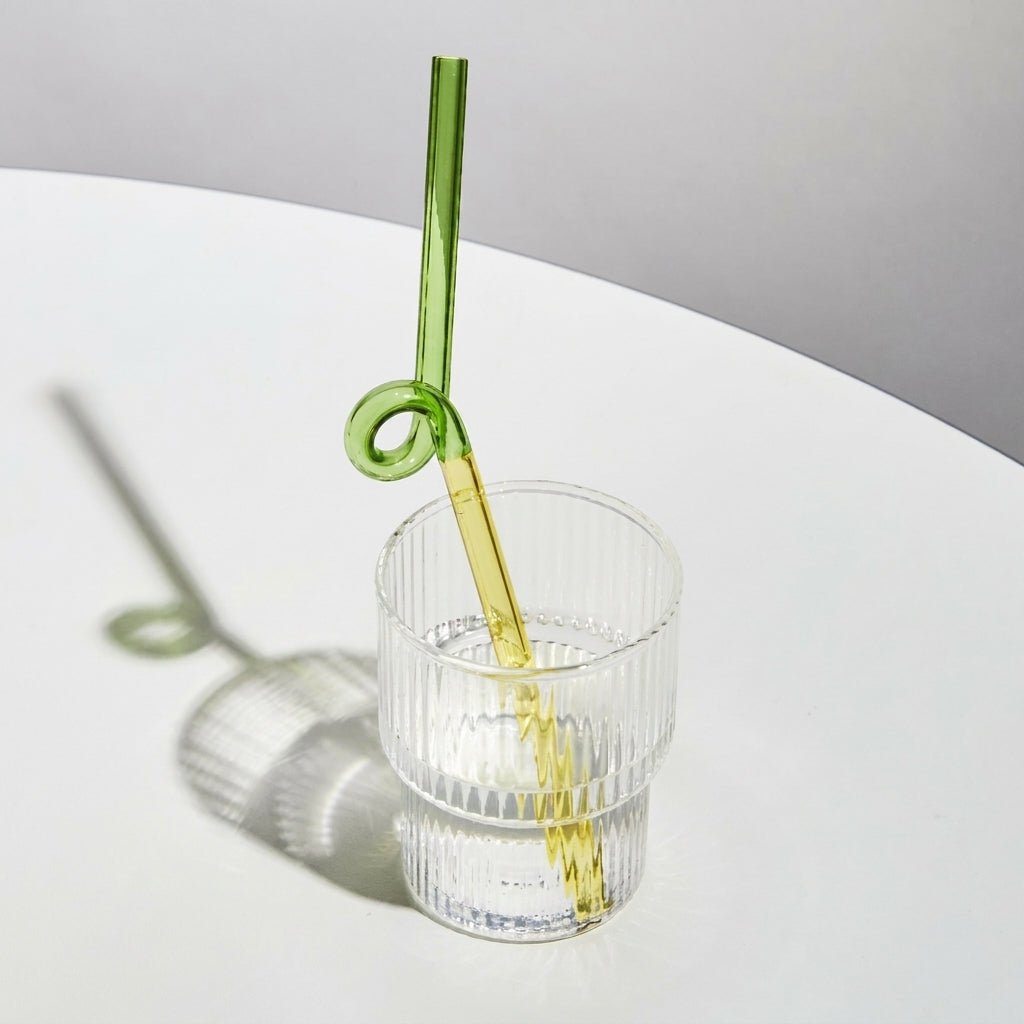 Helvano | Gedrehter Glas-Trinkhalm, wiederverwendbar