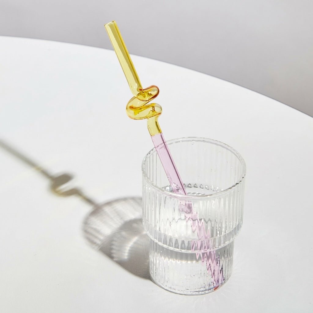 Helvano | Gedrehter Glas-Trinkhalm, wiederverwendbar