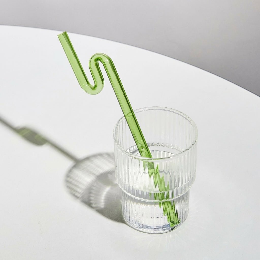 Helvano | Gedrehter Glas-Trinkhalm, wiederverwendbar
