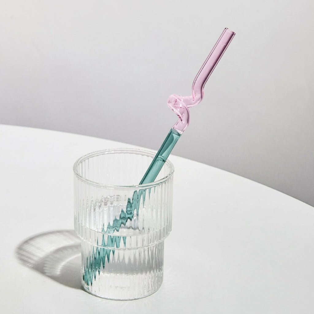 Helvano | Gedrehter Glas-Trinkhalm, wiederverwendbar