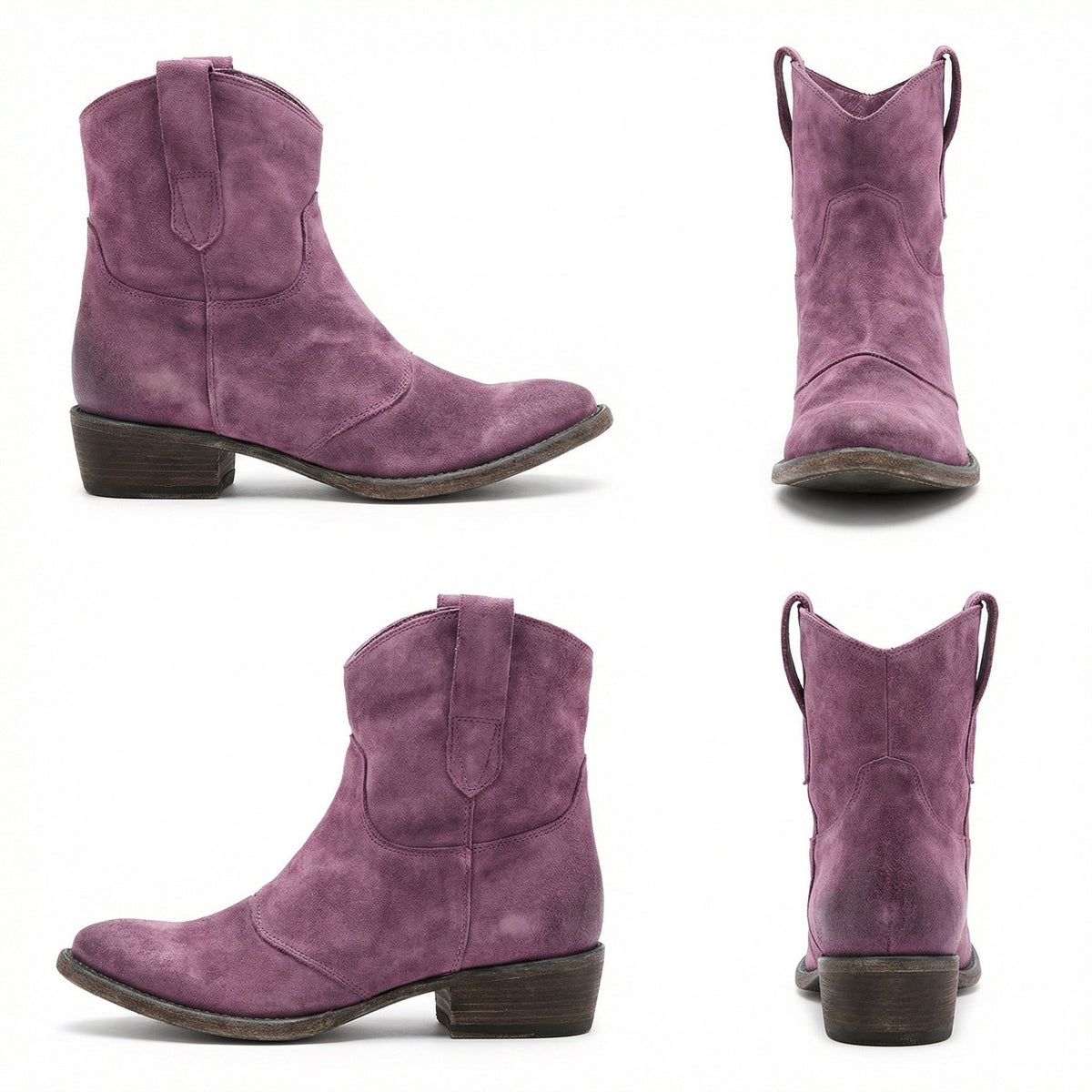 Helvano | Kurze Cowboystiefel für Damen aus Wildleder