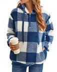Helvano | Karierter Hoodie mit Half-Zip