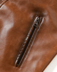 Helvano | Lederjacke Cruiser für Herren in Braun