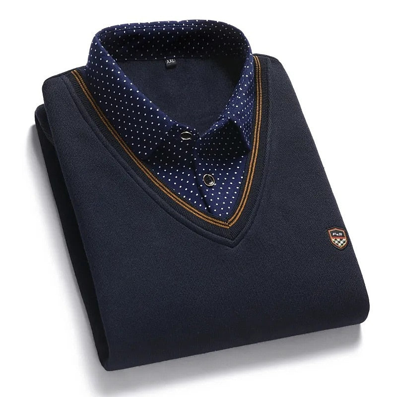 Helvano | Herren Strickpullover mit Stehkragen