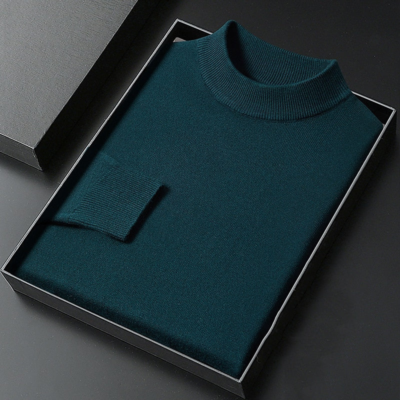 Helvano | Strickpullover mit Stehkragen für Herren