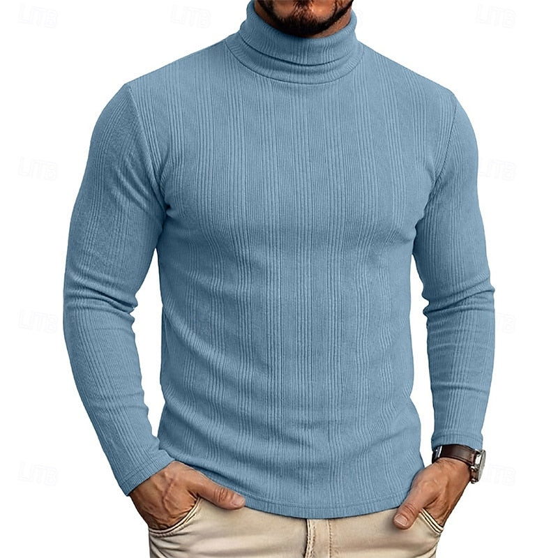 Helvano | Strukturierter Rollkragenpullover für Herren