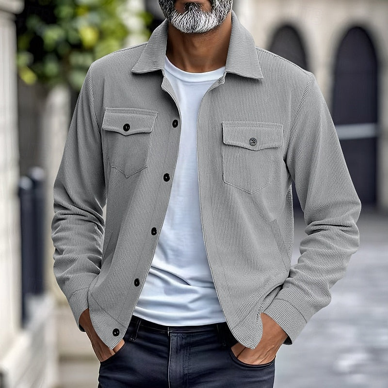 Helvano | Gerippte Utility-Jacke für Herren