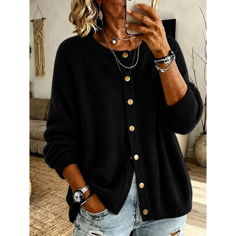 Helvano | Weiche Strickjacke mit Knopfleiste für Damen