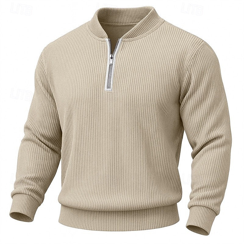 Helvano | Gerippter Troyer Pullover für Herren
