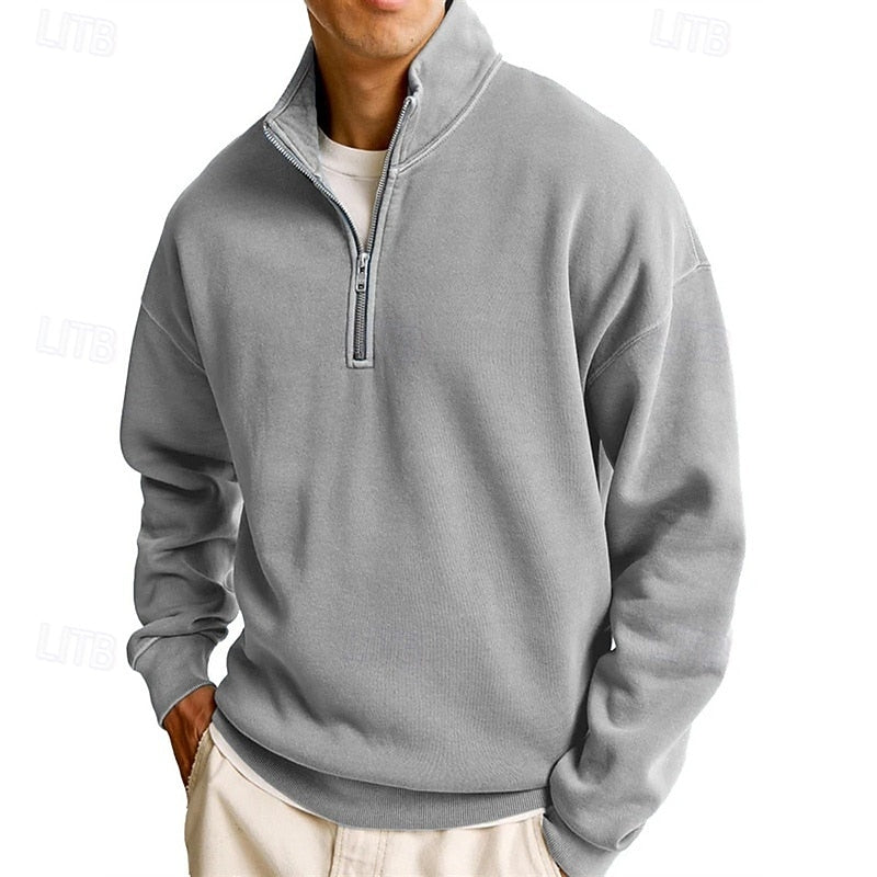 Helvano | Troyer Sweatshirt mit Reissverschluss für Herren
