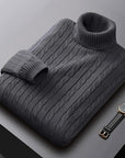 Helvano | Zopfstrick-Rollkragenpullover für Herren