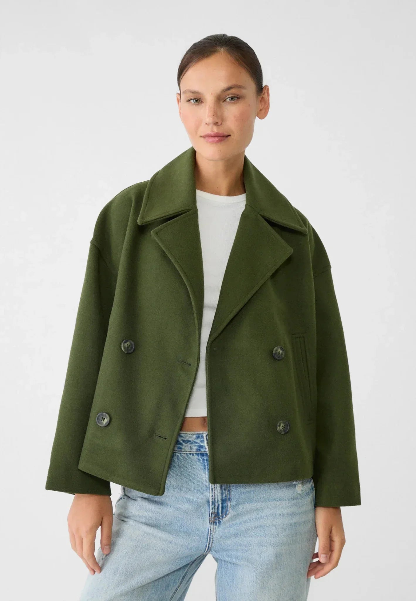 Helvano | Kurze Zweireiher-Jacke für Damen