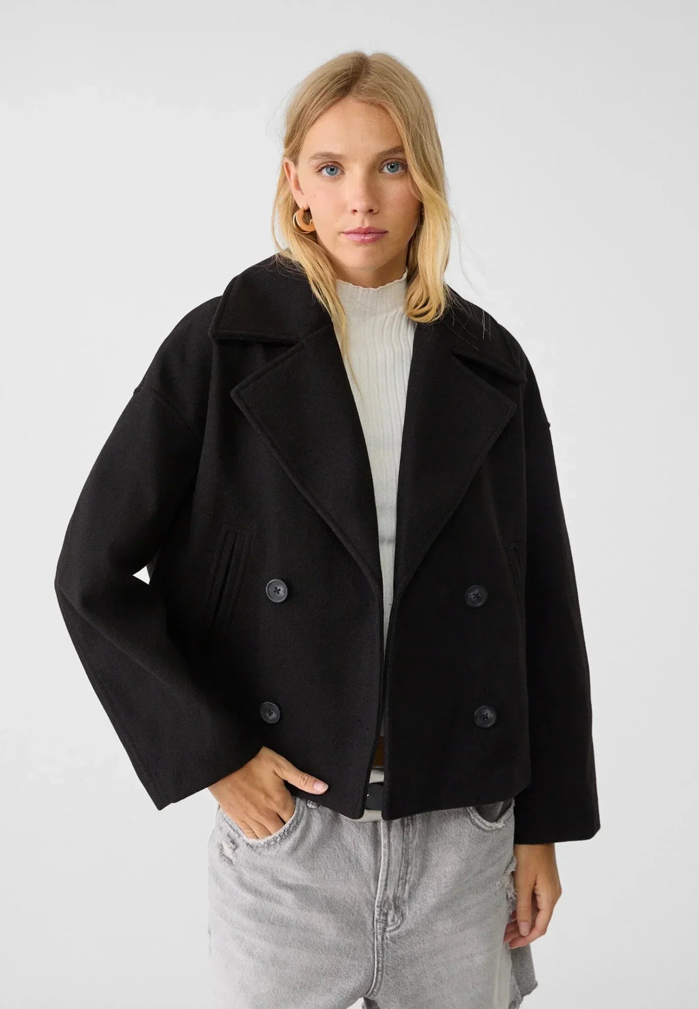 Helvano | Kurze Zweireiher-Jacke für Damen