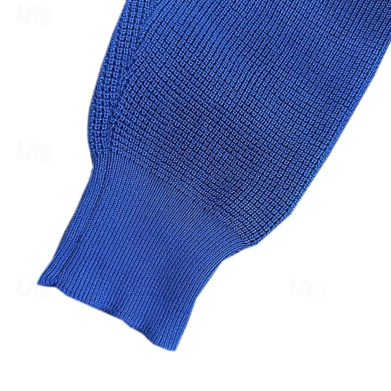 Helvano | Strickpullover mit Stehkragen und Knopfleiste für Herren