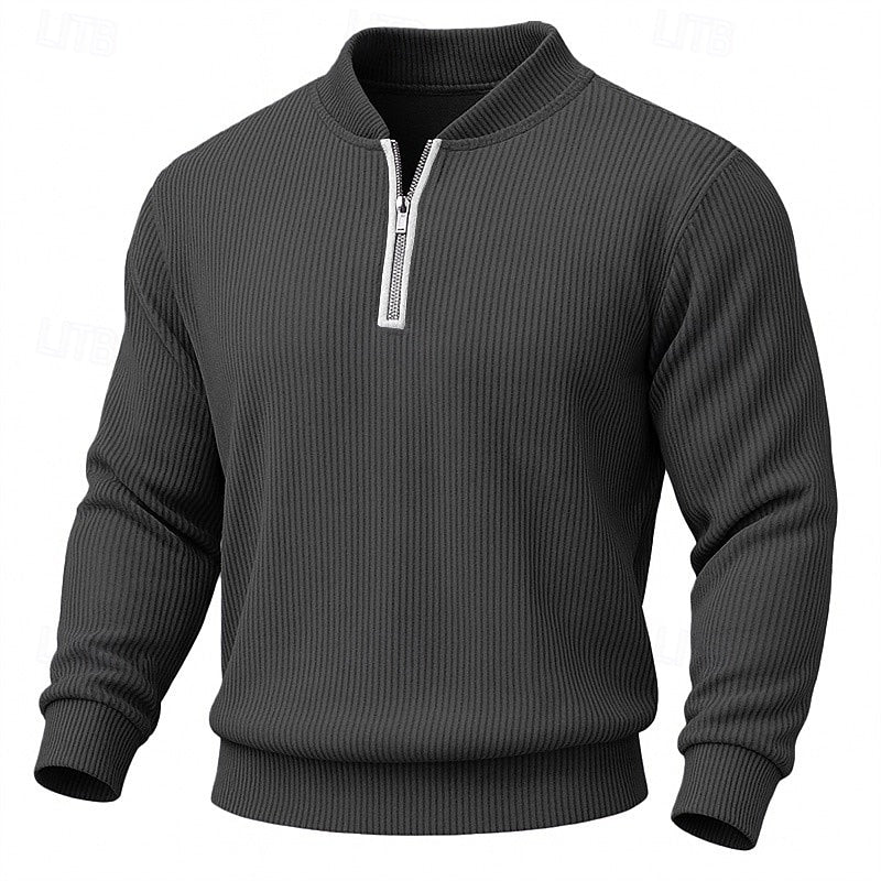 Helvano | Gerippter Troyer Pullover für Herren