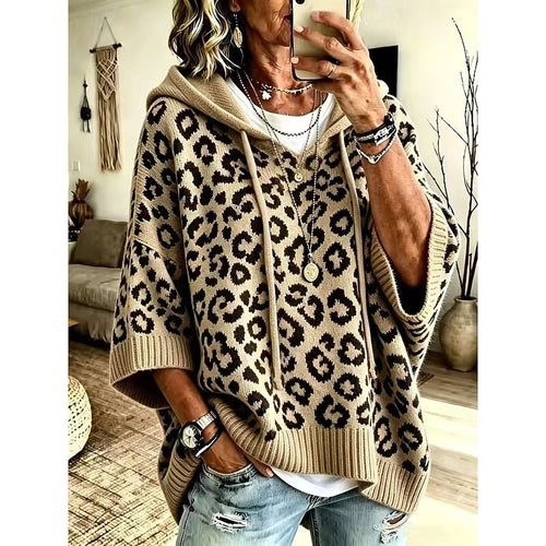 Helvano | Kapuzenpullover mit Animal-Print für Damen