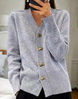 Helvano | Strickjacke mit Herzknöpfen für Damen