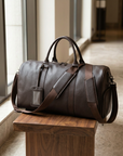 Helvano | Reisetasche aus Leder für Herren in Schwarz