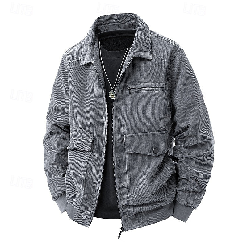Helvano | Herrenjacke mit Rippkragen