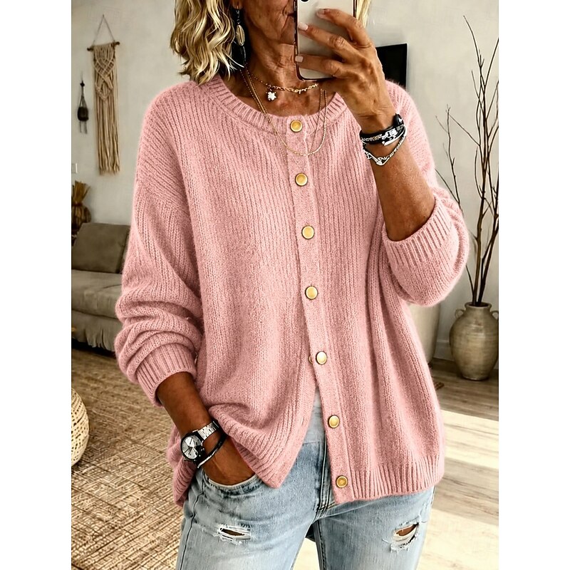 Helvano | Weiche Strickjacke mit Knopfleiste für Damen