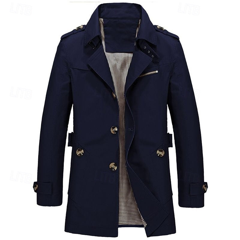 Helvano | Einreihiger Trenchcoat für Herren