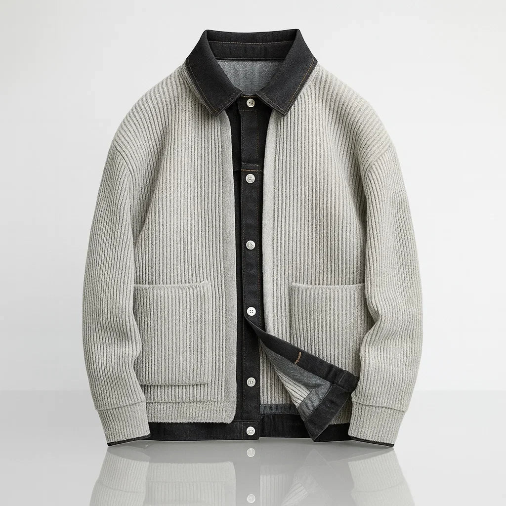 Helvano | Jeansjacke mit Strick für Herren