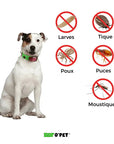Helvano | Antiparasiten-Halsband für Hunde gegen Flöhe und Zecken