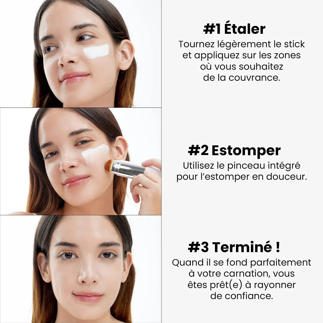 Helvano | 2-in-1 Foundation Stick mit Pinsel